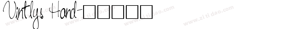 Vintlys Hand字体转换